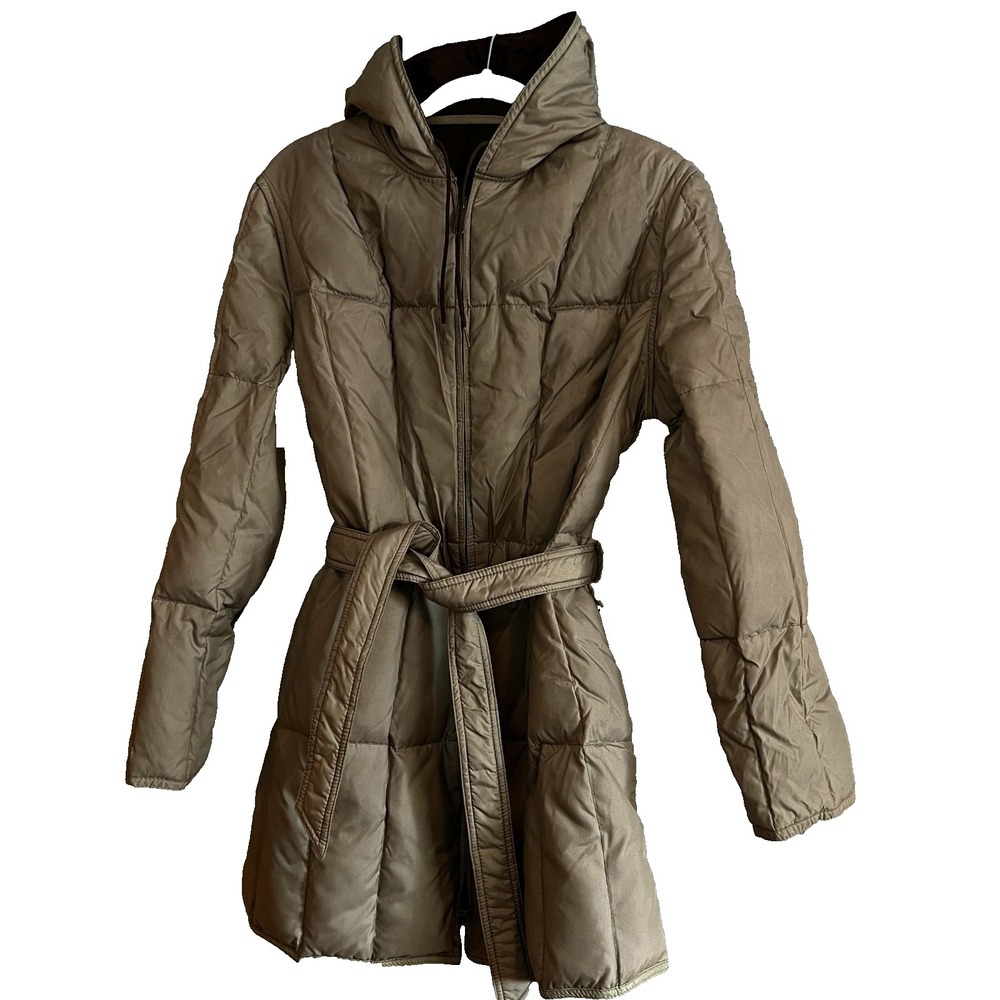 Vintage Canada Jay Wear Goose Down Trench Coat Parka Reversible Style 4995